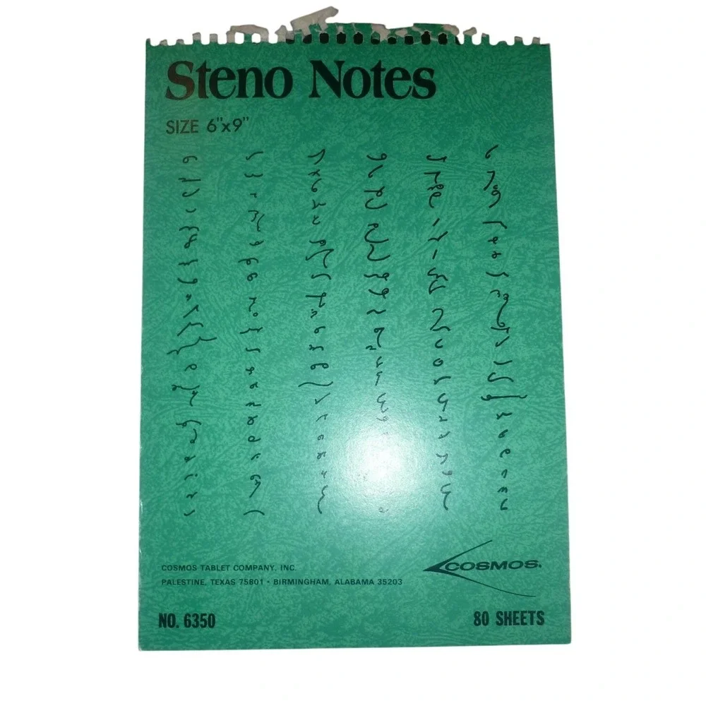 Vintage‎ Cosmos Steno Notes Pad Cover Shorthand Ephemera Texas Alabama 6x9